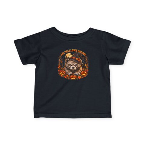 Lil’ Hallows Grump Tee in Black, laid flat
