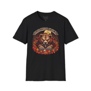 Halloween Grump Tee in Black, laid flat