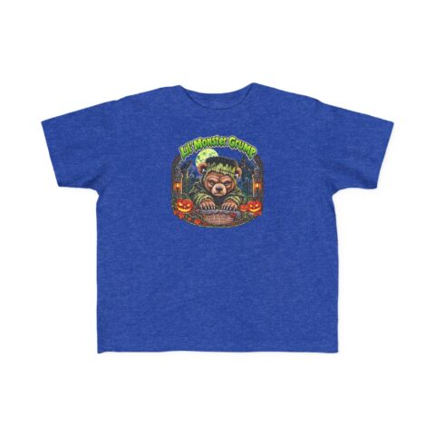 Lil' Monster Grump Tee in Vintage Royal, laid flat