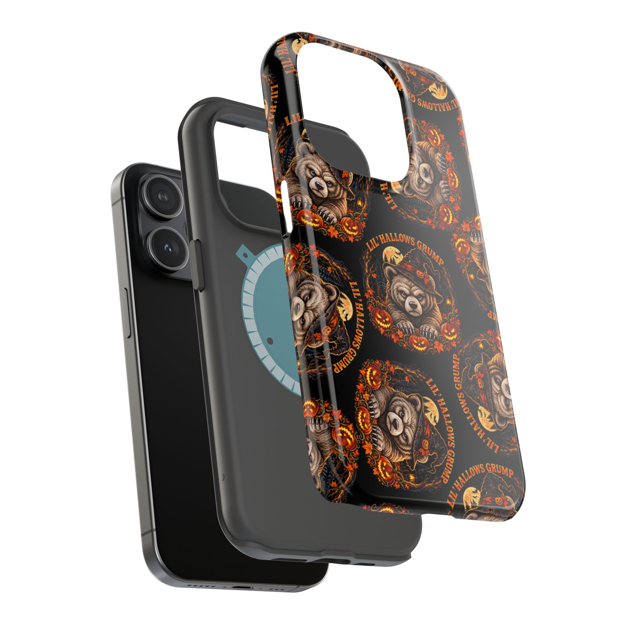 Lil' Hallows Grump Mag Phone Case, dual-layer shell and magnetic liner
