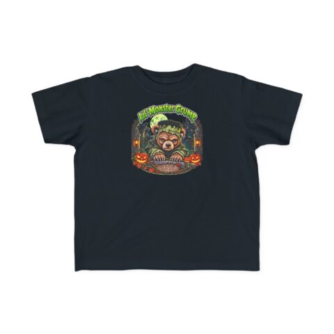 Lil' Monster Grump Tee in Black, laid flat