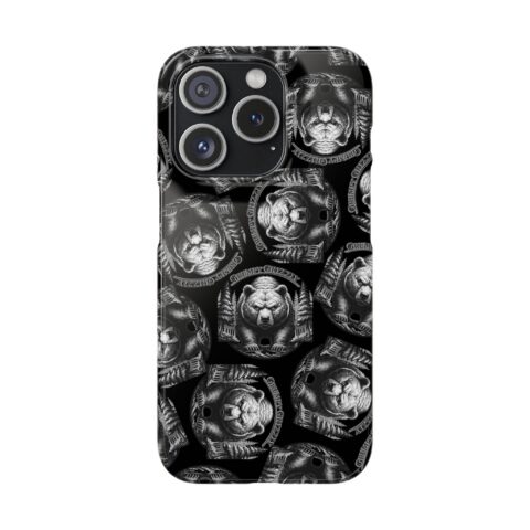 Grumpy Grizzly Snap Case for iPhone 15 Pro, Glossy