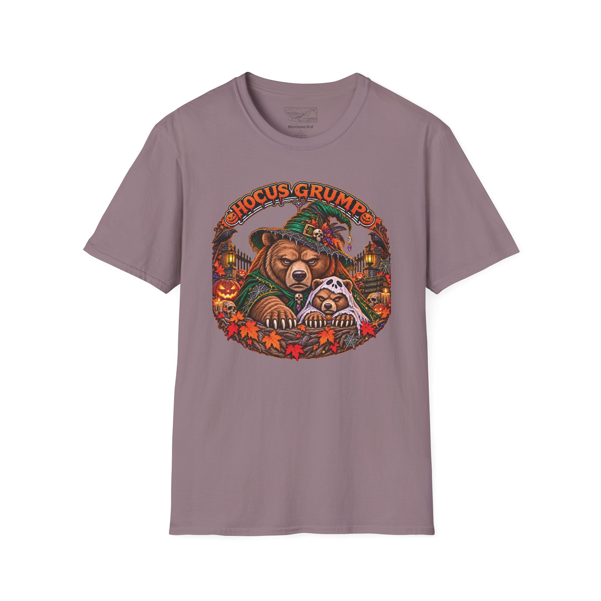 Hocus Grump Tee in Paragon, laid flat
