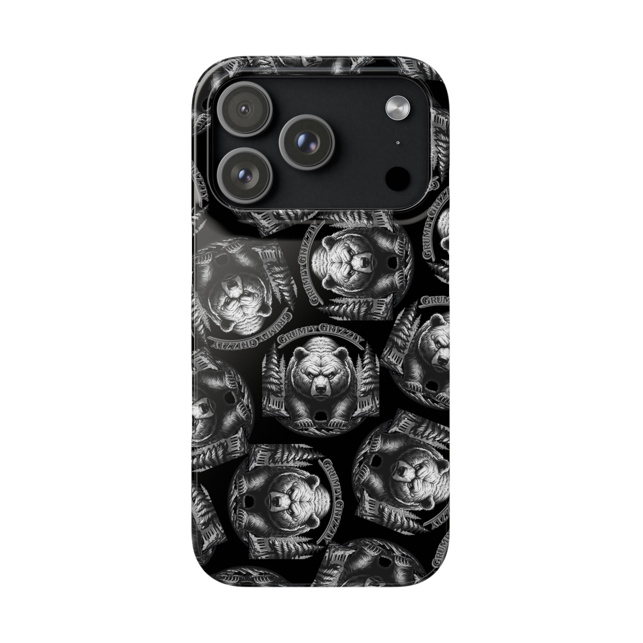 Grumpy Grizzly Snap Case for iPhone 18 Pro, Glossy