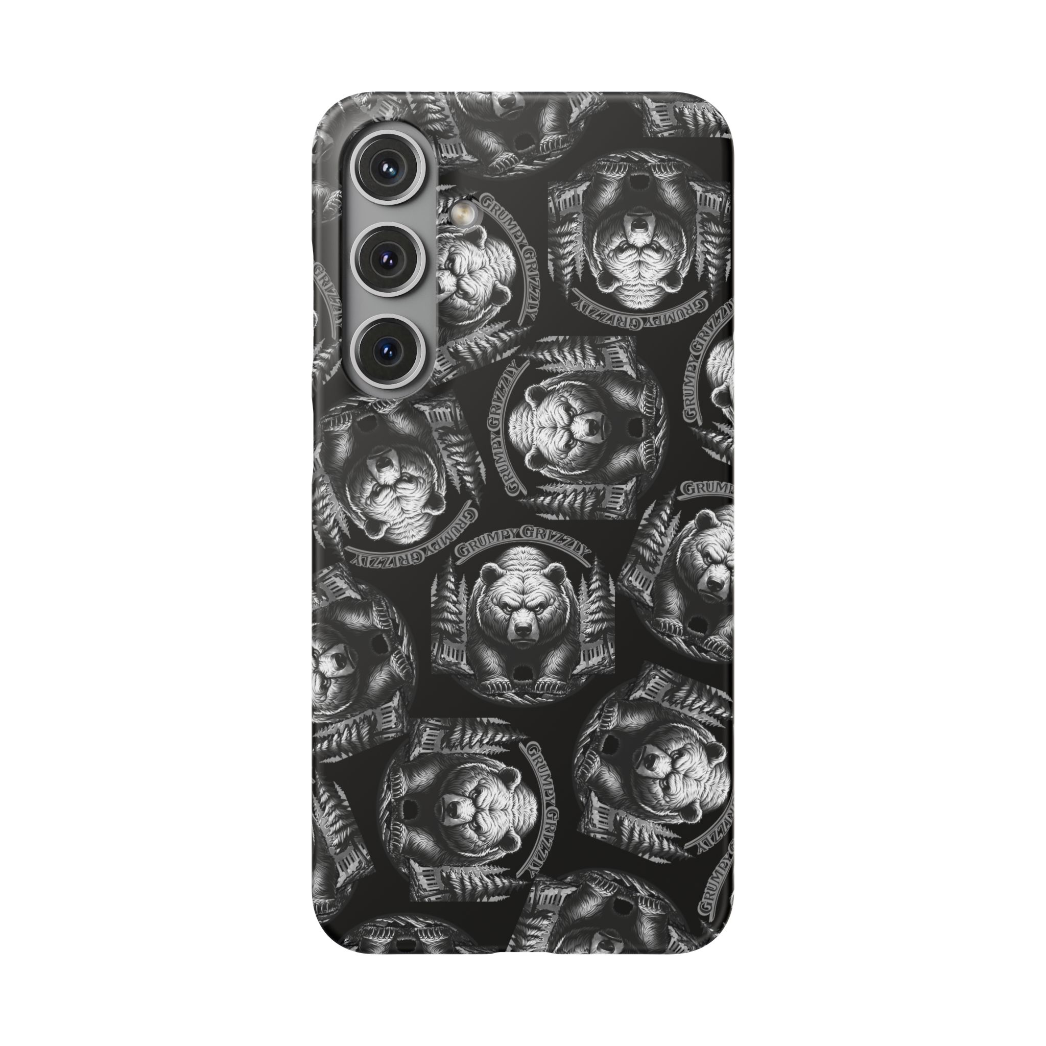 Grumpy Grizzly Snap Case for Samsung Galaxy S24 Plus, Matte