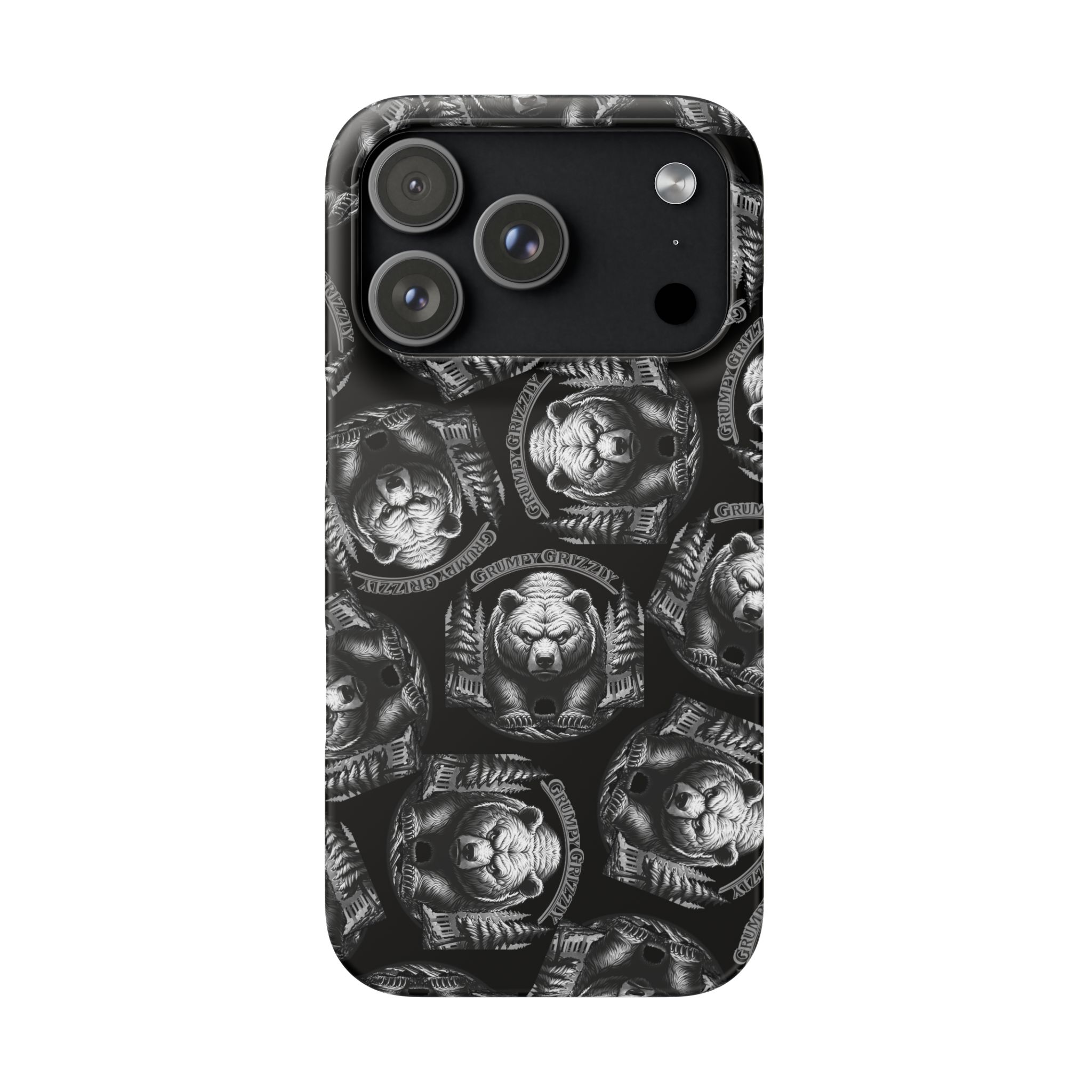 Grumpy Grizzly Snap Case for iPhone 17 Pro, Matte