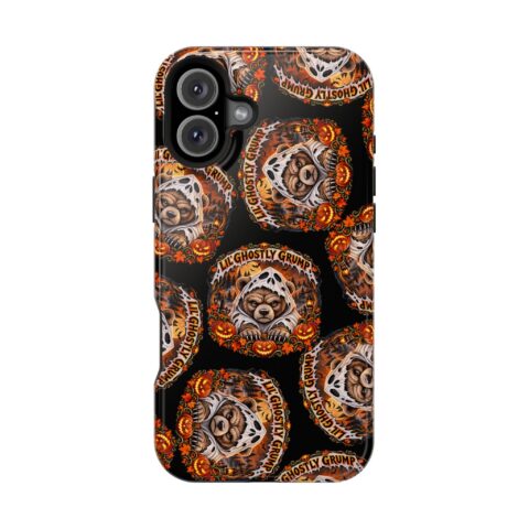 Lil' Ghostly Grump Mag Phone Case for iPhone 16 Plus, Glossy