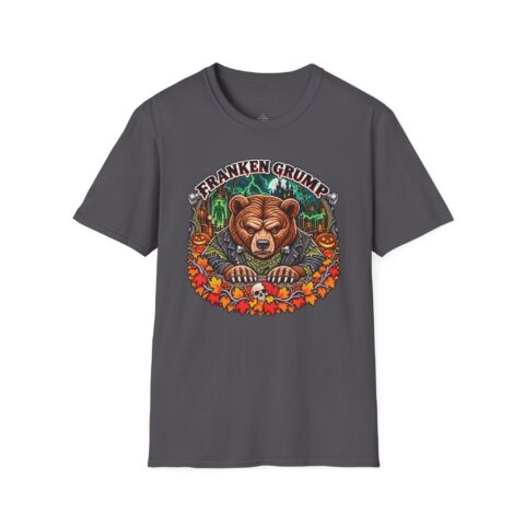Franken Grump Tee in Charcoal, laid flat