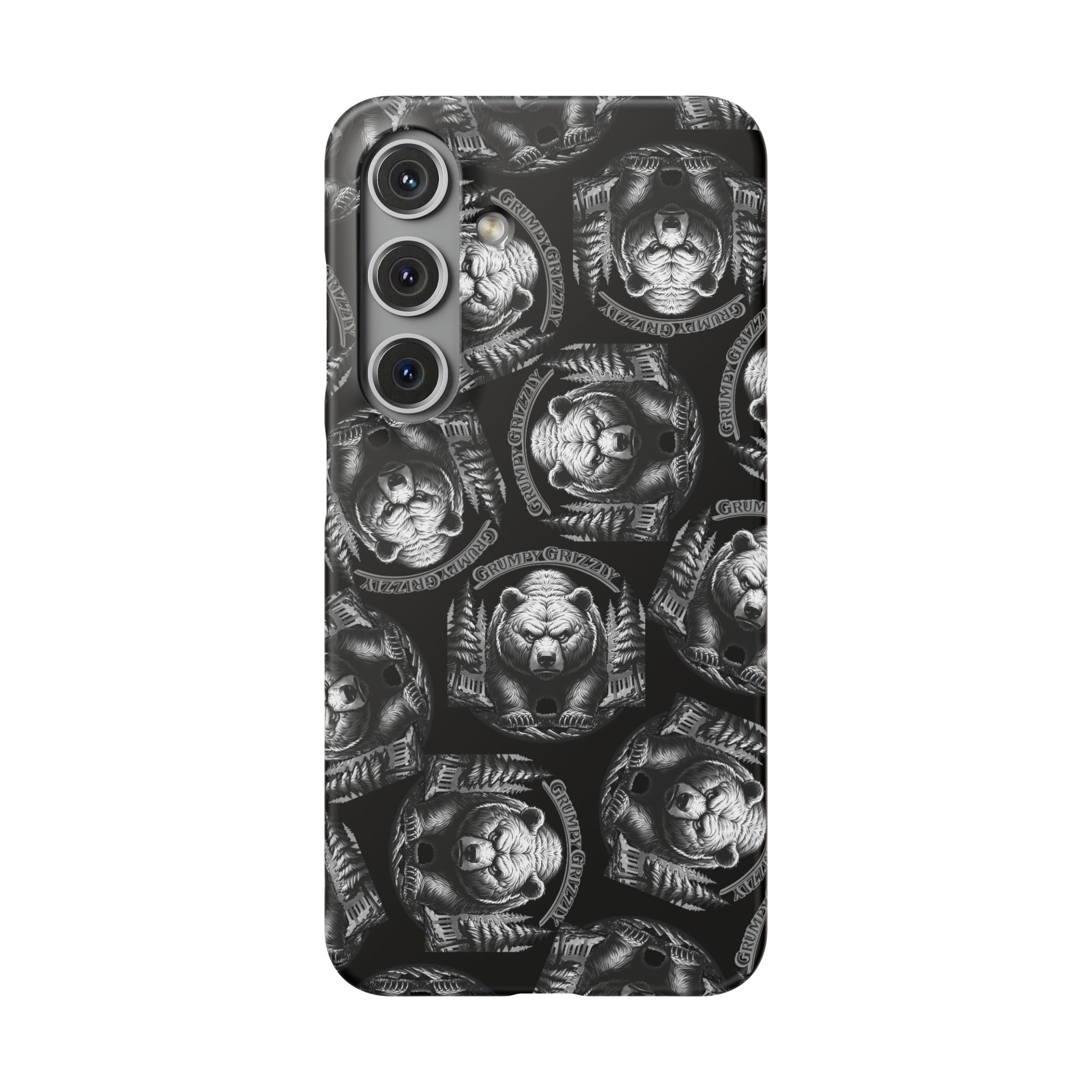 Grumpy Grizzly Snap Case for Samsung Galaxy S24, Matte
