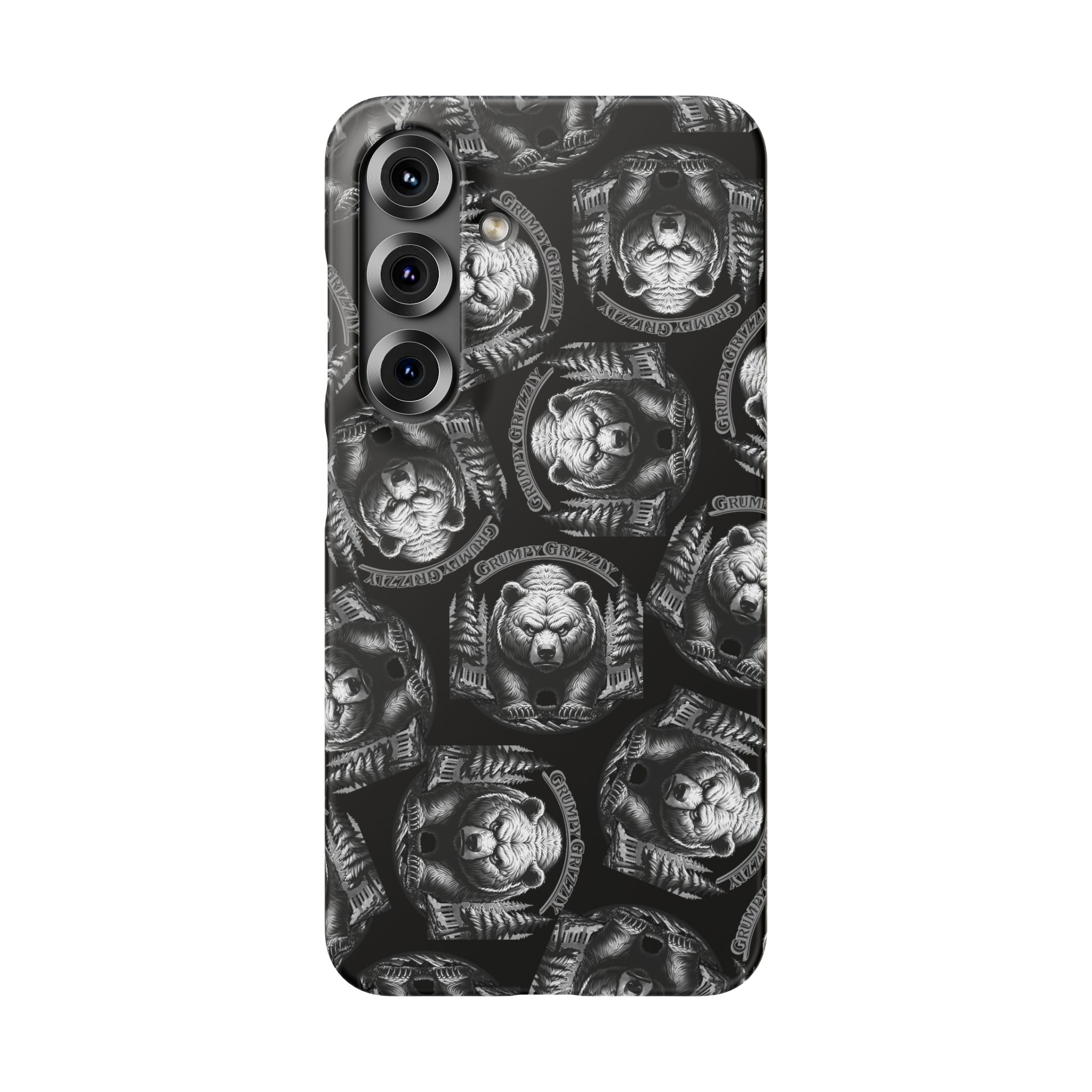 Grumpy Grizzly Snap Case for Samsung Galaxy S25, Matte