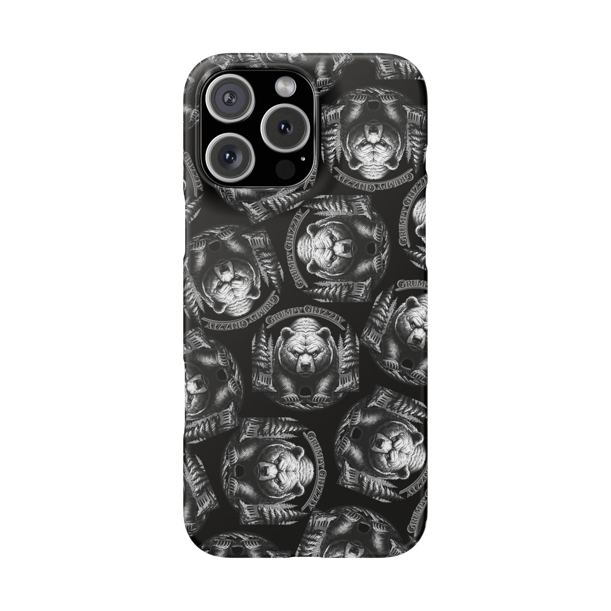 Grumpy Grizzly Snap Case for iPhone 16 Pro Max, Matte