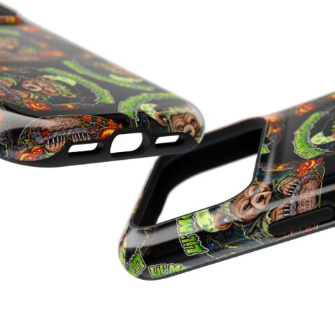 Lil' Monster Grump Mag Phone Case, close-up of the raised edges and button cutouts