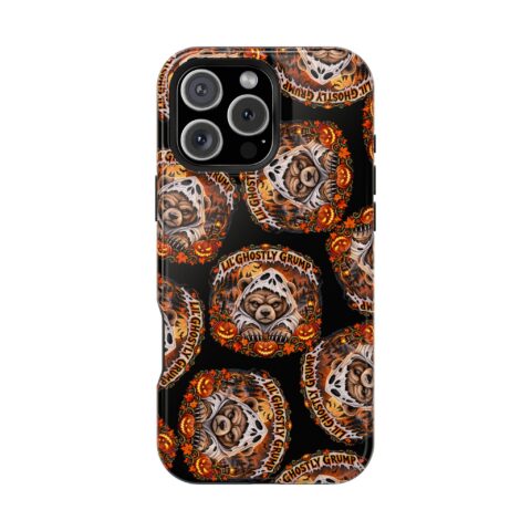 Lil' Ghostly Grump Mag Phone Case for iPhone 16 Pro Max, Glossy