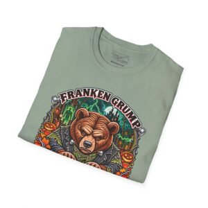 Franken Grump Tee in Sage, folded close-up