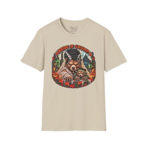 Bride of Grump Tee in Sand, laid flat
