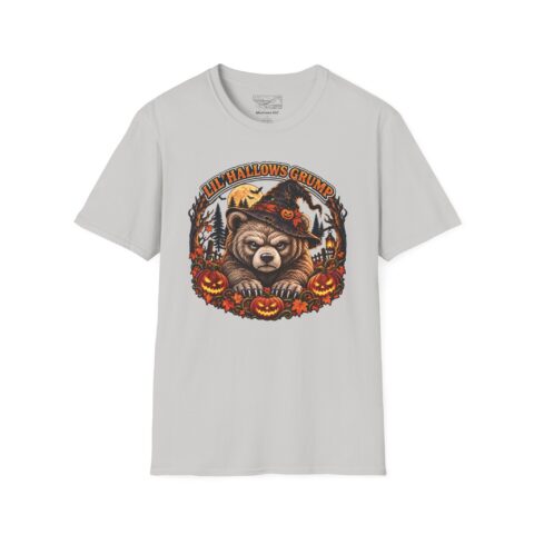 Lil’ Hallows Grump Tee in Ice Grey, laid flat