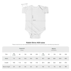Lil' Monster Grump Bodysuit size chart