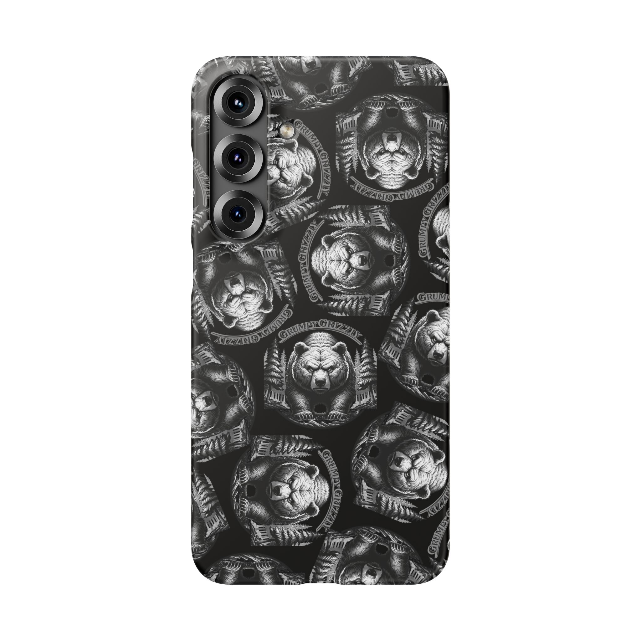 Grumpy Grizzly Snap Case for Samsung Galaxy S25 Plus, Matte